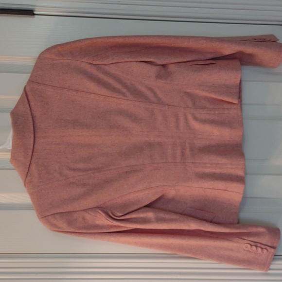NEVER WORN Ann Taylor pink herringbone wool blend jacket/blazer size 2! - Picture 3 of 4